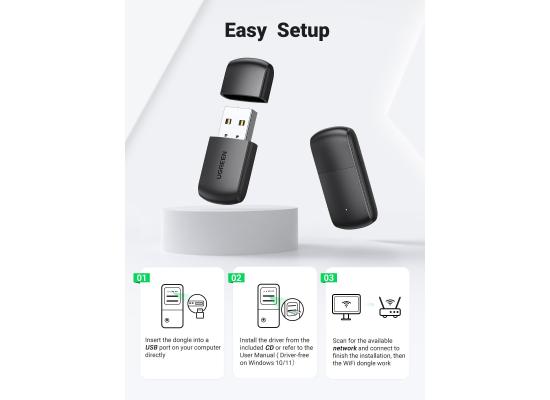 UGREEN AC650 DUAL BAND USB WIFI ADAPTER
